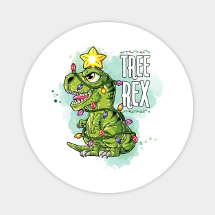 T-Rex Holiday Tree Magnet